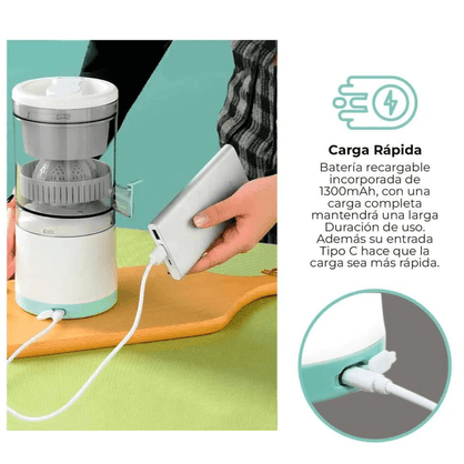 🍊 Exprimidor Eléctrico USB-C Portátil